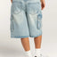 Street trendsetters ordinary washed workwear women's denim straight leg pants - Korvel