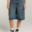 Street trendsetters ordinary washed workwear women's denim straight leg pants - Korvel