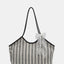 Striped Canvas Tote Bag - Korvel