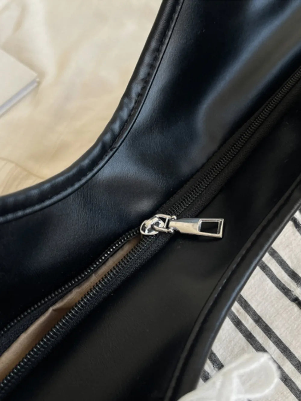Striped Canvas Tote Bag - Korvel