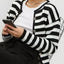 Striped Dropped Shoulder Long Sleeve Cardigan - Korvel