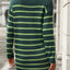 Striped Mock Neck Long Sleeve Mini Dress - Korvel