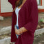 Striped Open Front Knit Cardigan - Korvel