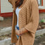 Striped Open Front Knit Cardigan - Korvel