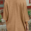 Striped Open Front Knit Cardigan - Korvel