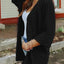Striped Open Front Knit Cardigan - Korvel