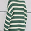 Striped Round Neck Dropped Shoulder Sweater