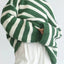 Striped Round Neck Dropped Shoulder Sweater