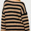 Striped Round Neck Dropped Shoulder Sweater
