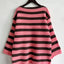 Striped Round Neck Dropped Shoulder Sweater