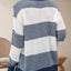 Striped Round Neck Long Sleeve Sweater - Korvel