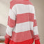 Striped Round Neck Long Sleeve Sweater - Korvel