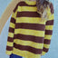 Striped Round Neck Long Sleeve Sweater - Korvel
