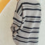 Striped Round Neck Long Sleeve Sweater - Korvel
