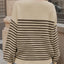 Striped Round Neck Long Sleeve Sweater - Korvel