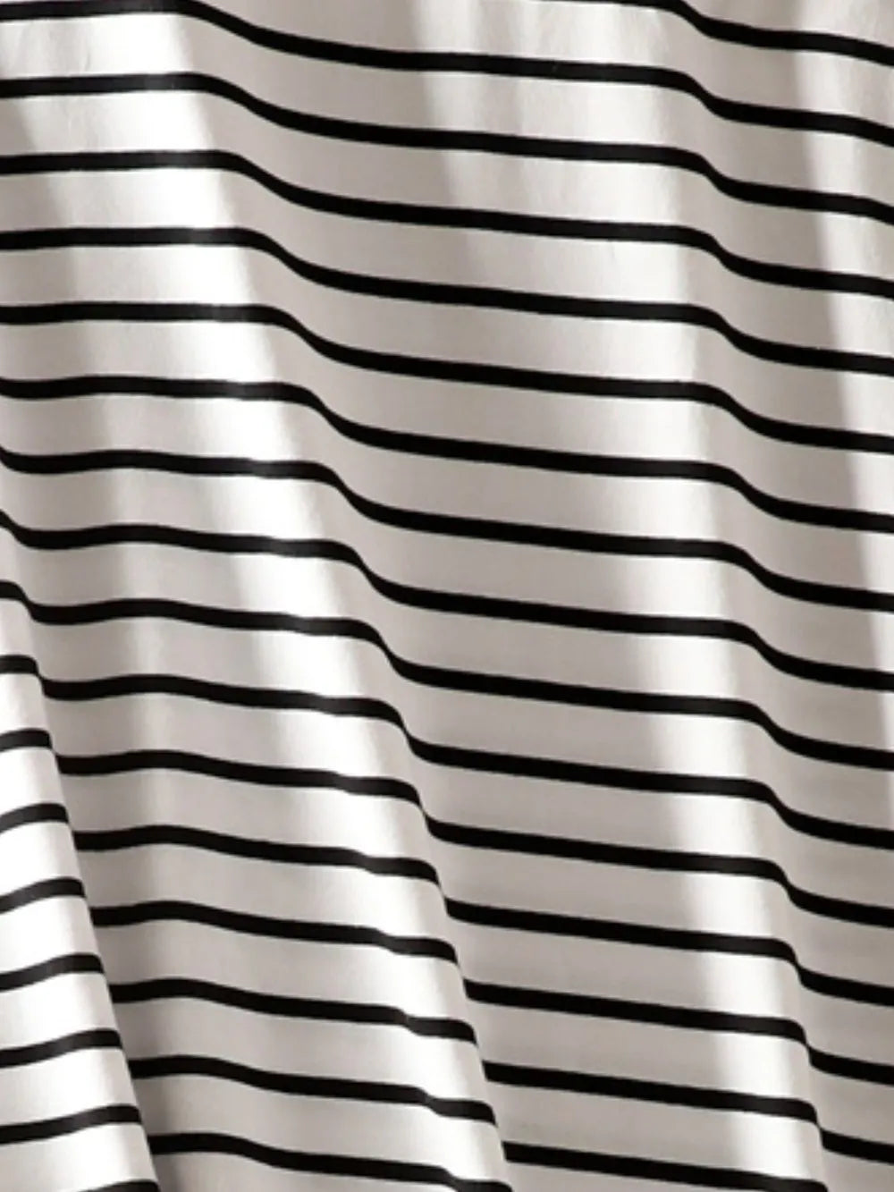 Striped Round Neck Short Sleeve Dress - Korvel