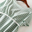 Striped Round Neck Short Sleeve Dress - Korvel