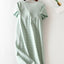 Striped Round Neck Short Sleeve Dress - Korvel