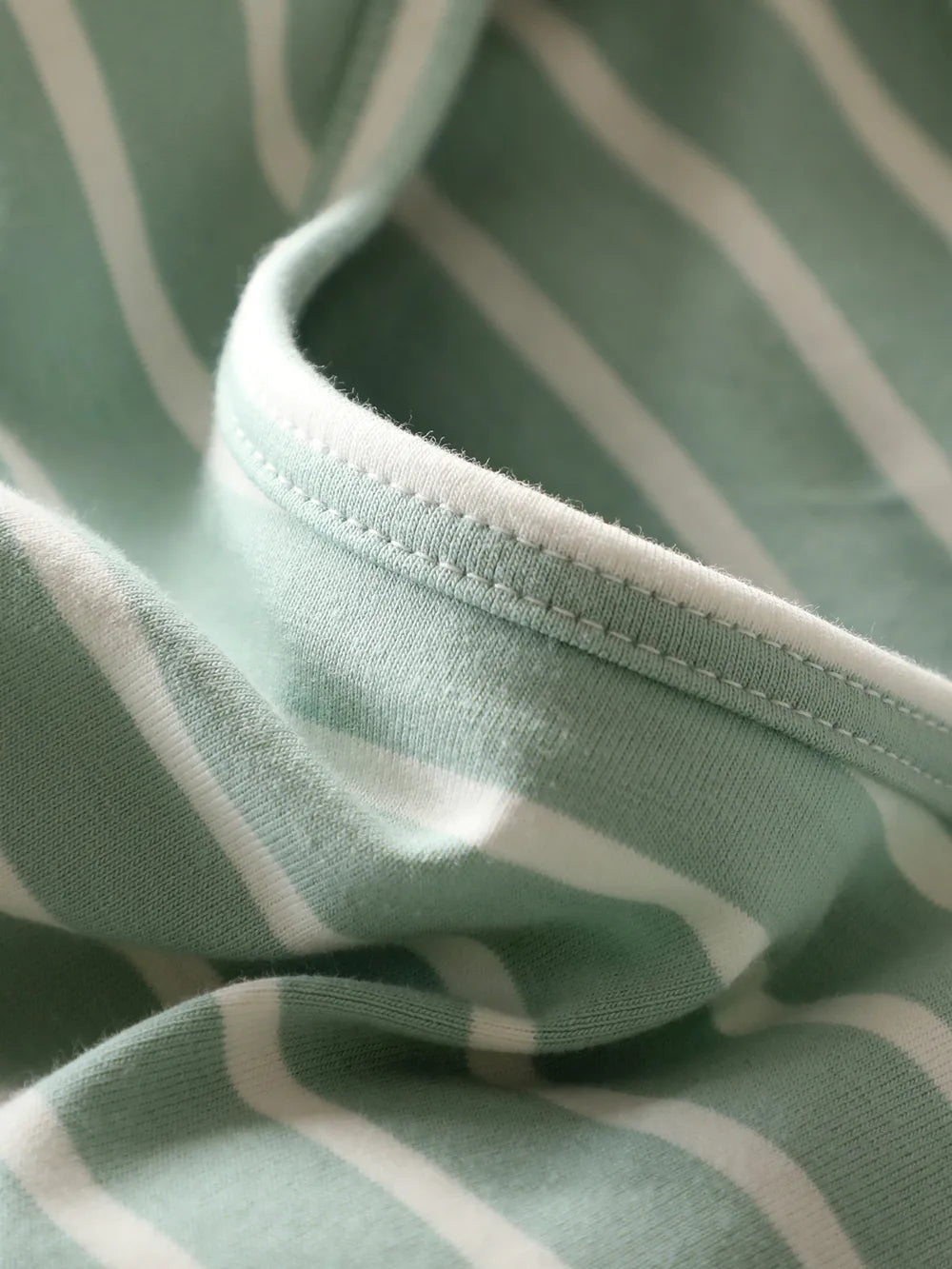 Striped Round Neck Short Sleeve Dress - Korvel