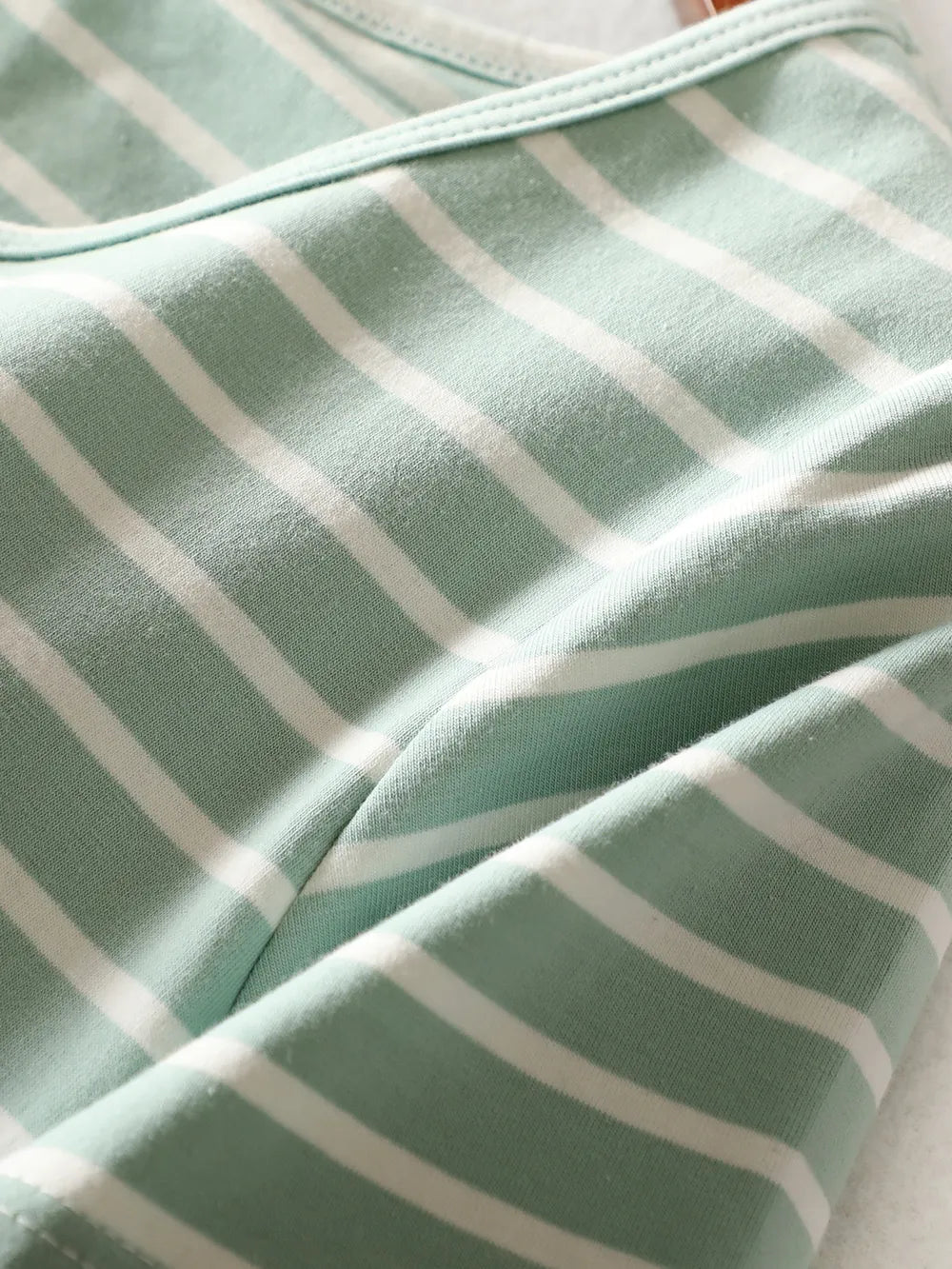 Striped Round Neck Short Sleeve Dress - Korvel