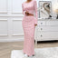 Elegant Striped T-Shirt and Skirt Set for Women