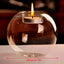Soporte de Vela de Vidrio Transparente Elegante