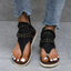 Studded Raw Hem Flat Sandals - Korvel
