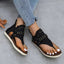 Studded Raw Hem Flat Sandals - Korvel