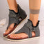 Studded Raw Hem Flat Sandals - Korvel