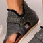 Studded Raw Hem Flat Sandals - Korvel