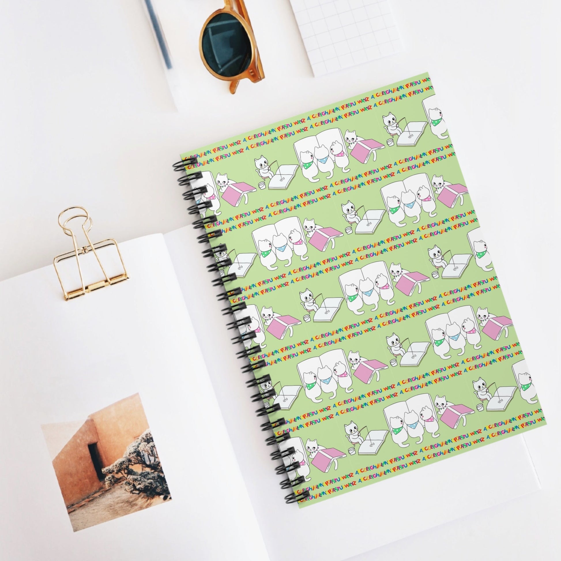 Charming Kitties Creative Spiral Notebook for Students and Artists - Korvel