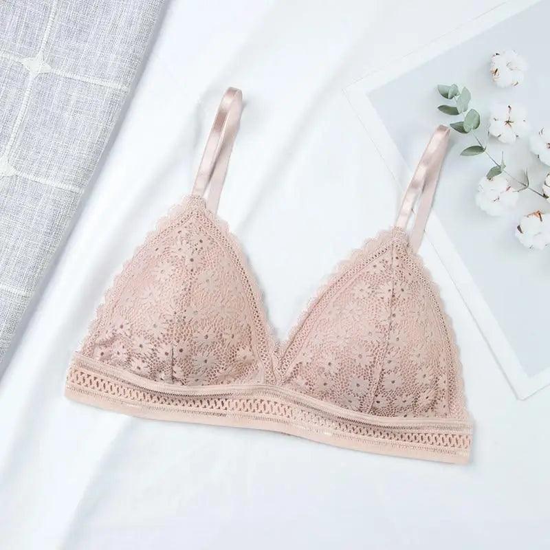 Elegant Women's Lace Bra - Comfort Fit with Beauty Back Design - Korvel