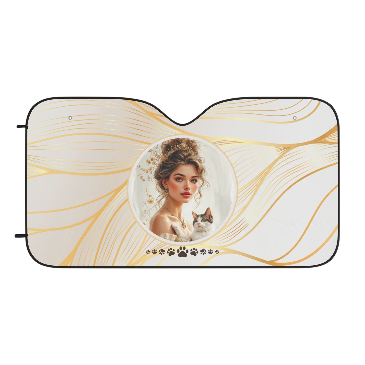 Pare-soleil de voiture Élégante Femme Chat