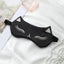 Chic Cat Eye & Ear Design Pure Silk Double-Sided Sleep Mask for Ultimate Comfort - Korvel