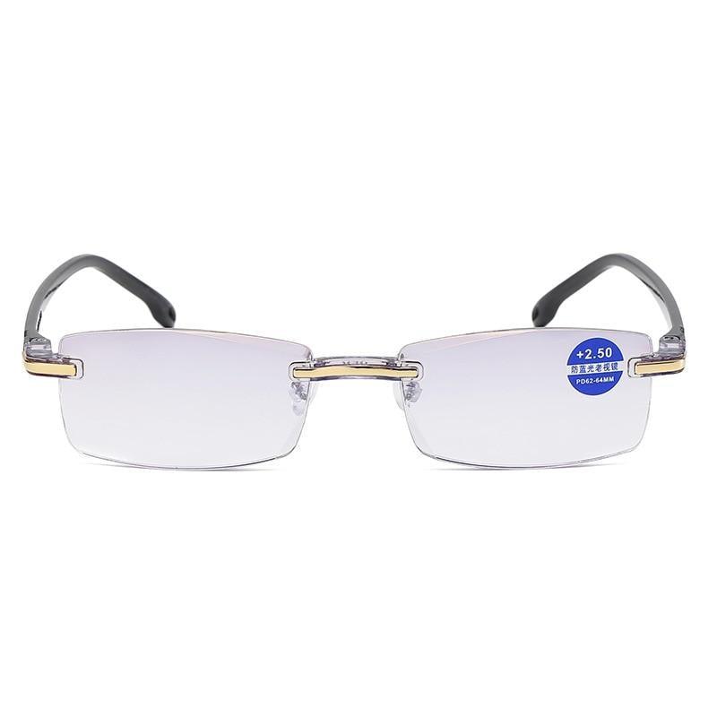 Lunettes de lecture sans monture bloquant la lumière bleue
