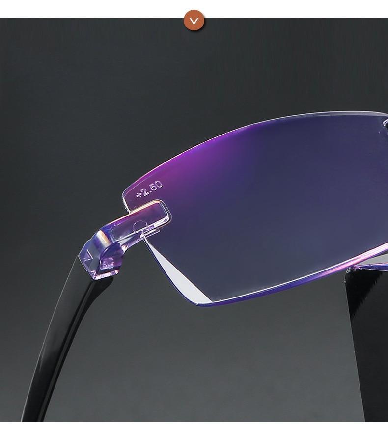 Lunettes de lecture sans monture bloquant la lumière bleue