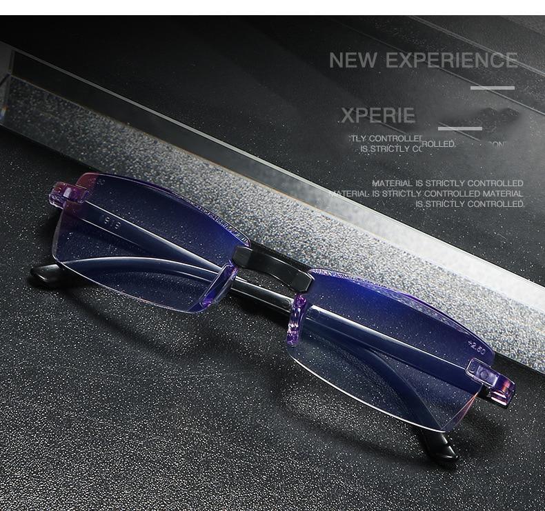 Lunettes de lecture sans monture bloquant la lumière bleue
