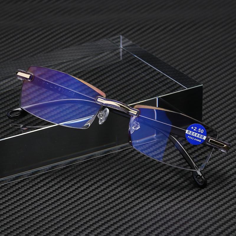 Lunettes de lecture sans monture bloquant la lumière bleue
