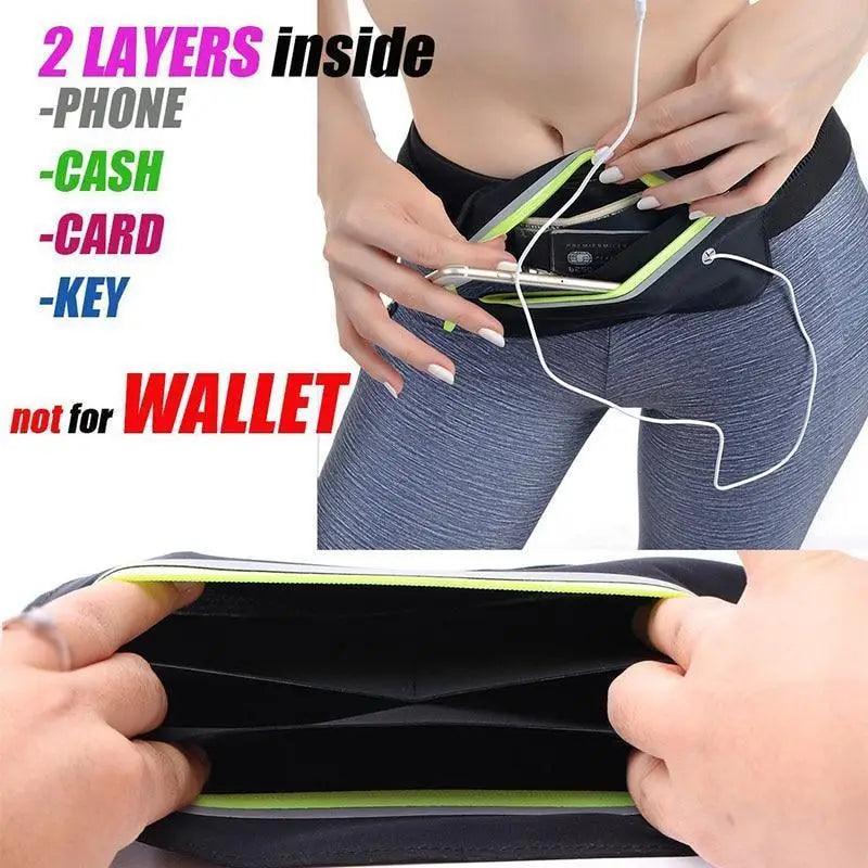 Ultra-Sleek Waterproof Waist Bag for Runners - Adjustable Mini Fanny Pack - Korvel