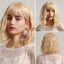 Perruque courte bob ombré blonde blanche légère et élégante pour femmes