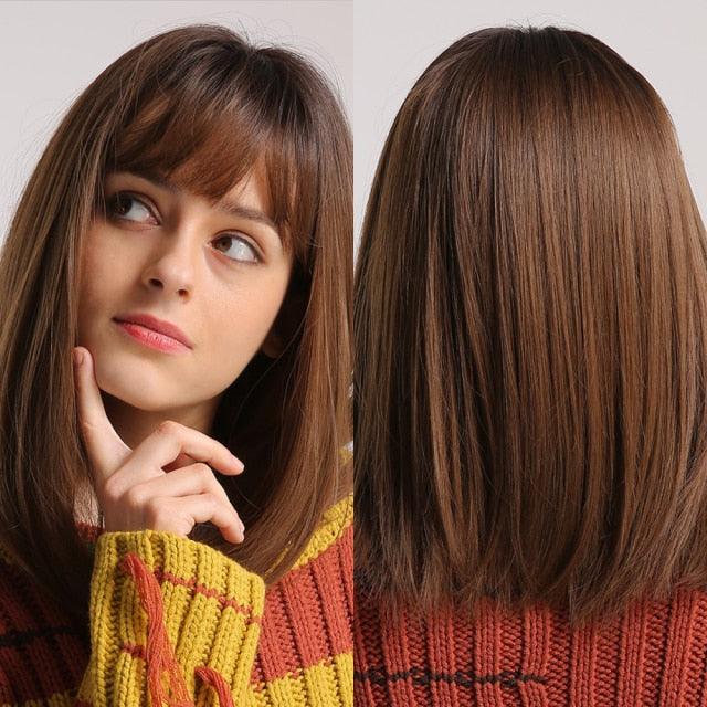Perruque courte bob ombré blonde blanche légère et élégante pour femmes