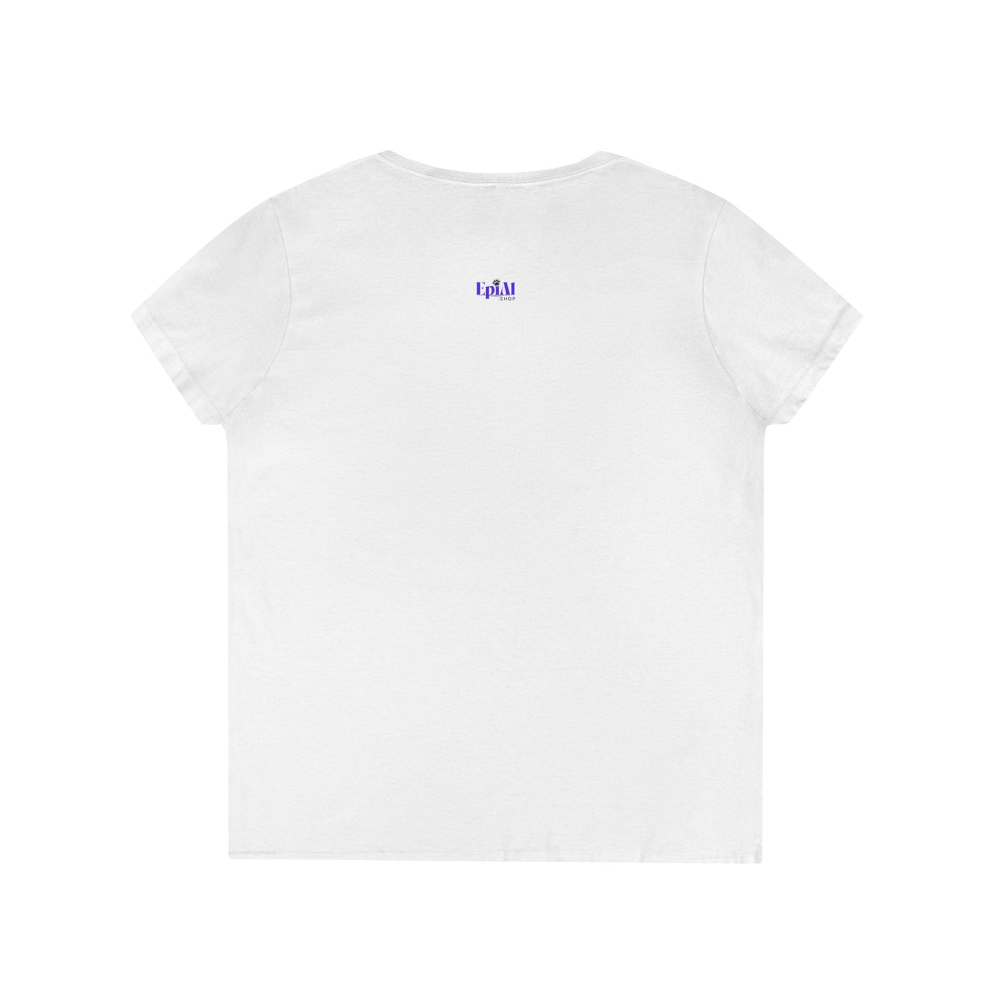 T-shirt à col en V Meow Stylé pour Femmes - Idéal pour les Amoureux des Chats