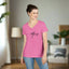 T-shirt à col en V Meow Stylé pour Femmes - Idéal pour les Amoureux des Chats