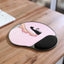Tapis de souris élégant pour amoureuse des chats avec repose-poignet