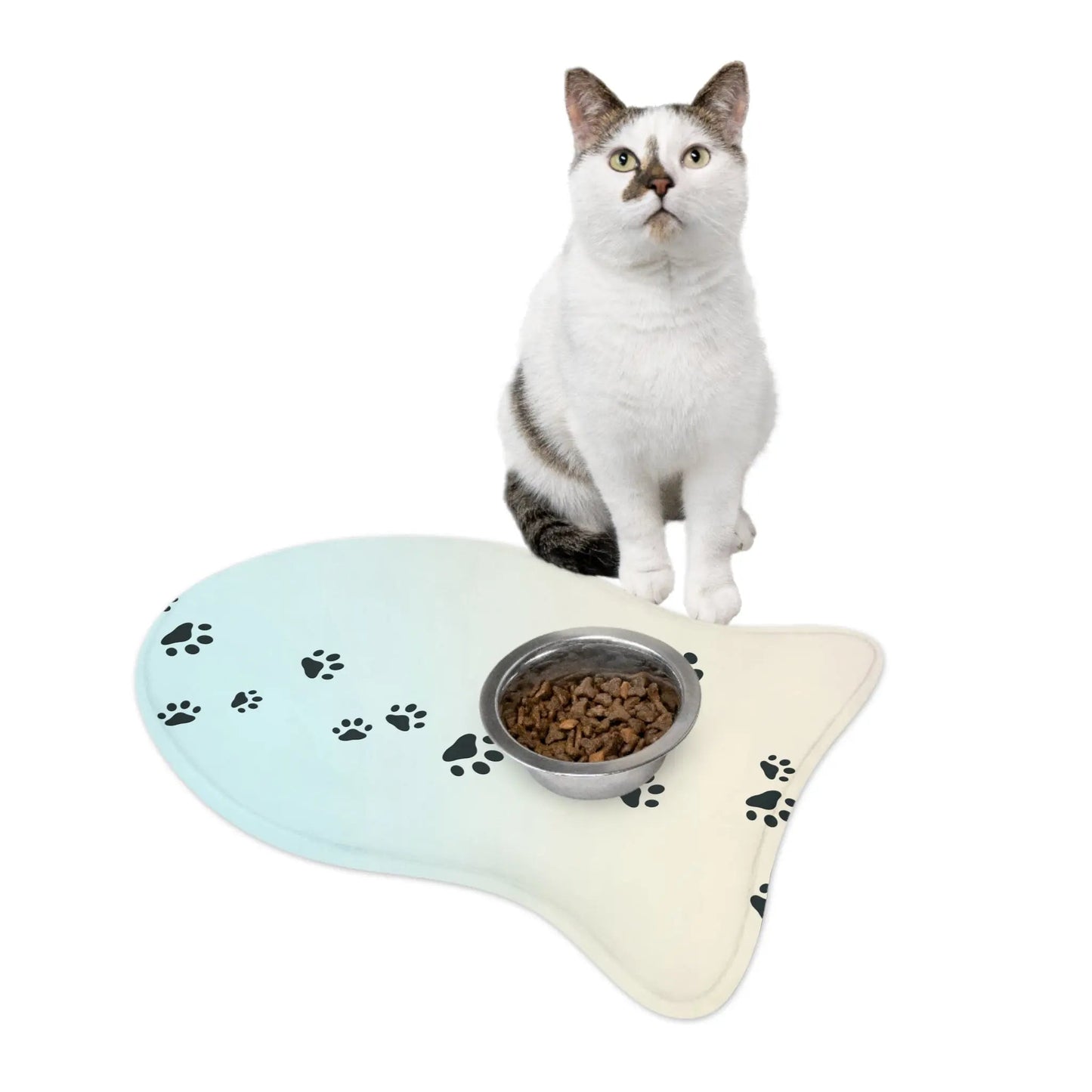Alfombrilla de Alimentación para Mascotas con Diseño de Huellas