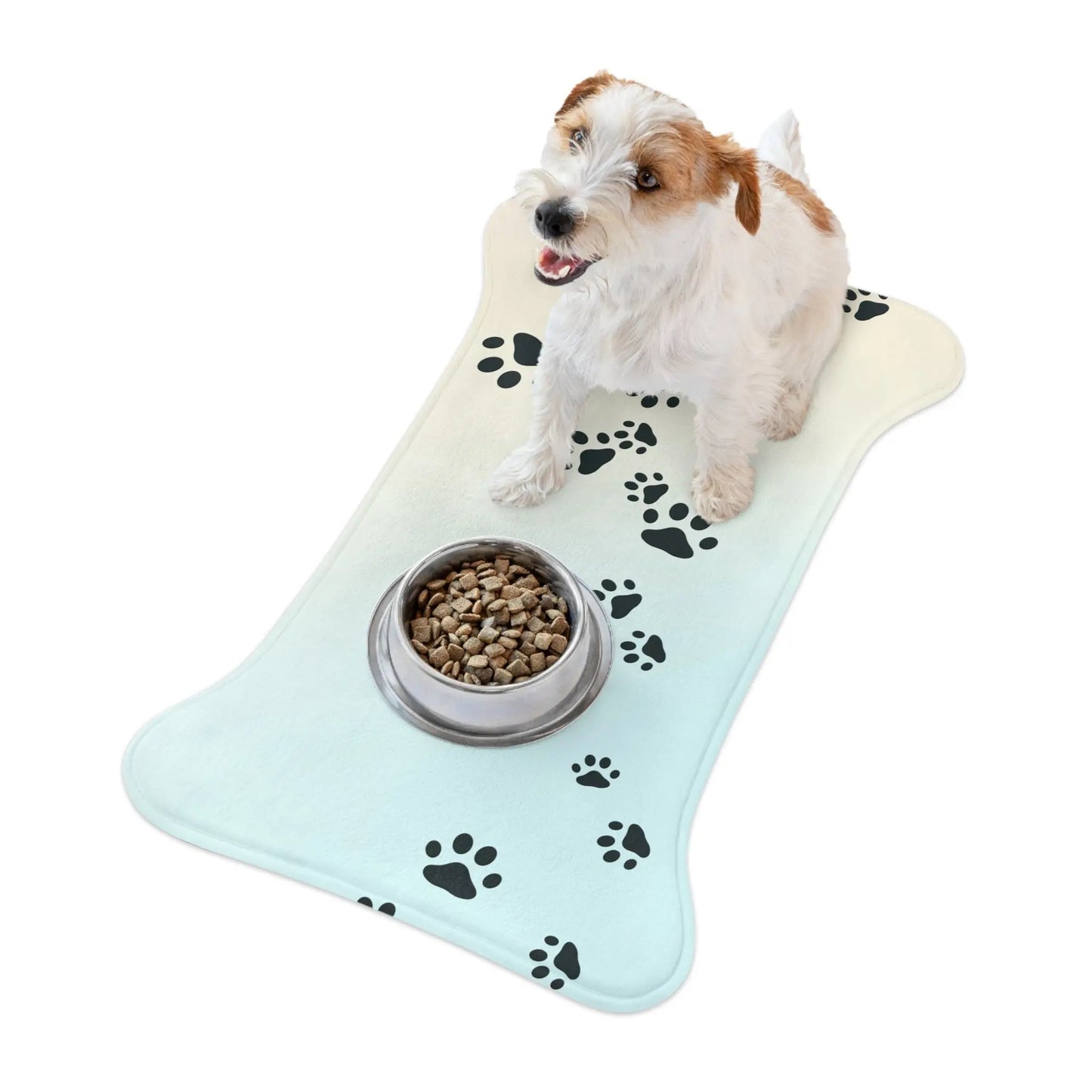 Alfombrilla de Alimentación para Mascotas con Diseño de Huellas