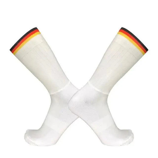 Chaussettes de cyclisme respirantes et élégantes pour hommes - Design moderne
