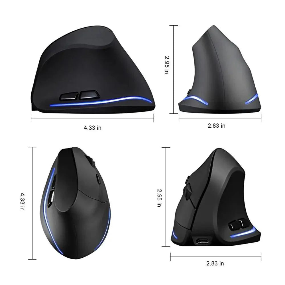 Souris sans fil ergonomique élégante avec éclairage RGB