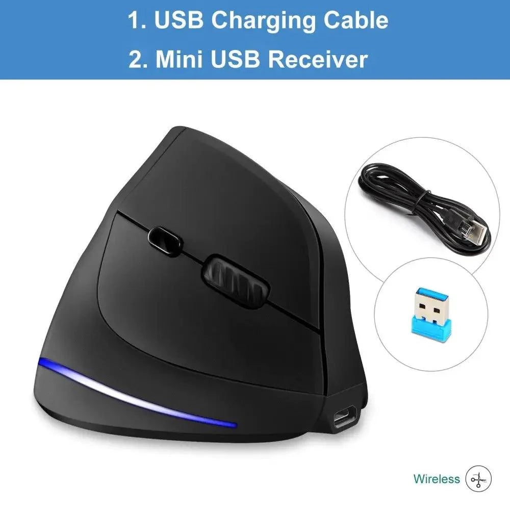 Souris sans fil ergonomique élégante avec éclairage RGB