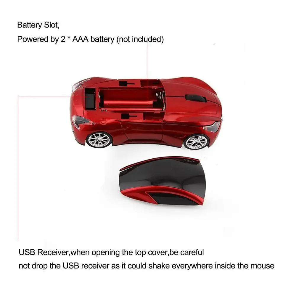 Stylish Wireless Sports Car Mouse - Ergonomic Mini Design